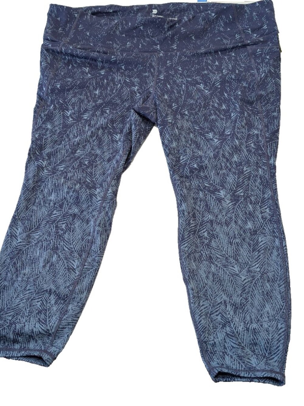NWT All In Motion teal blue mesh panel yoga leggings with pockets size 4X
